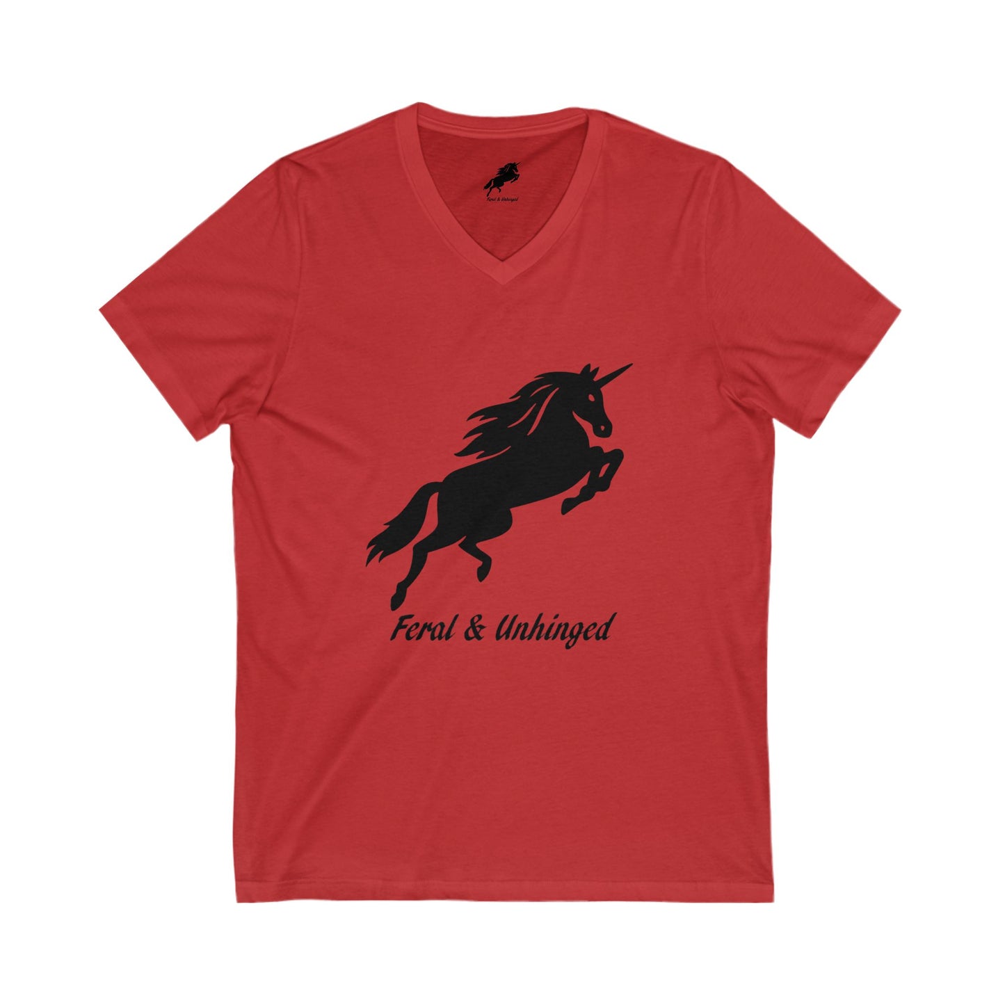 Feral and Unhinged V-Neck Tee - Comfy Style