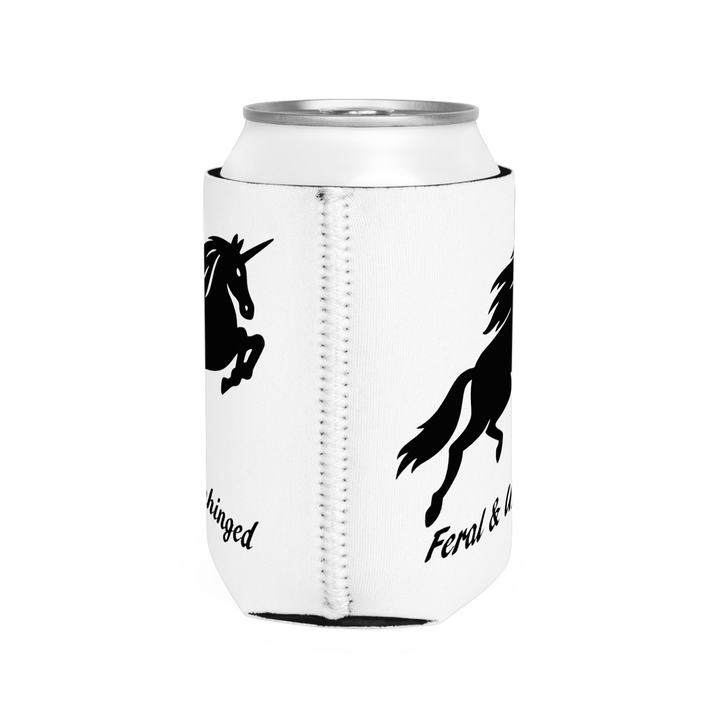 Feral & Unhinged Unicorn Can Cooler Sleeve