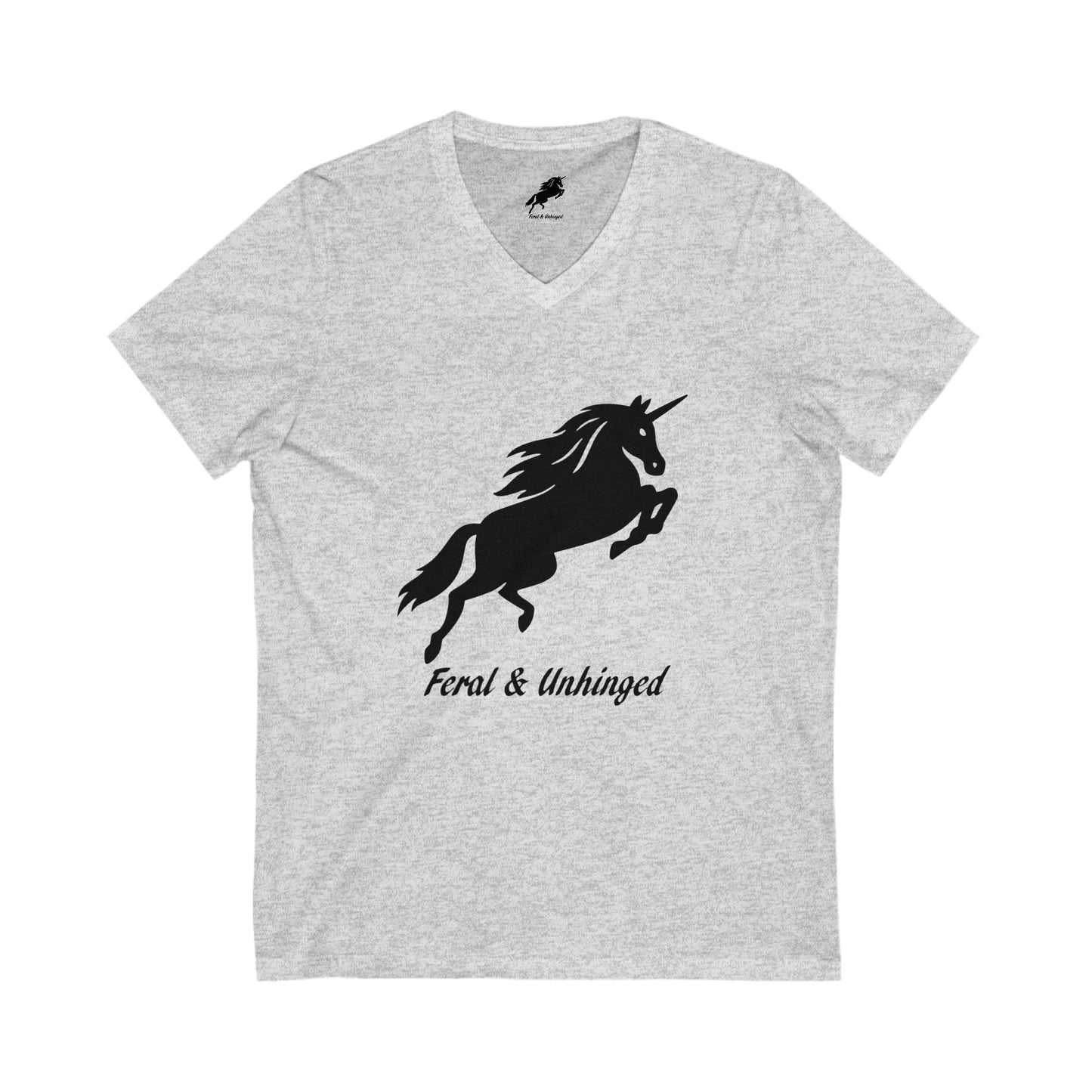 Feral and Unhinged V-Neck Tee - Comfy Style