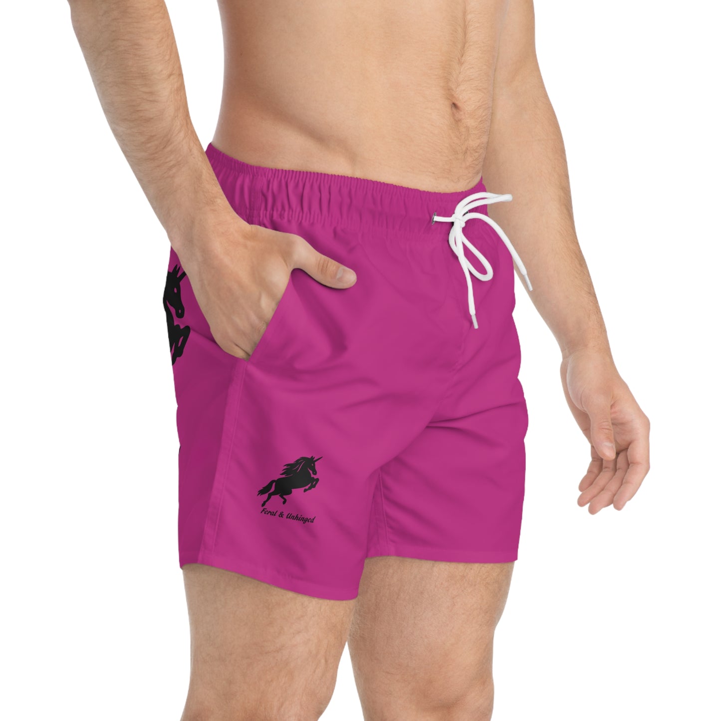 Feral and Unhinged Swim Trunks - Pretty in Pink