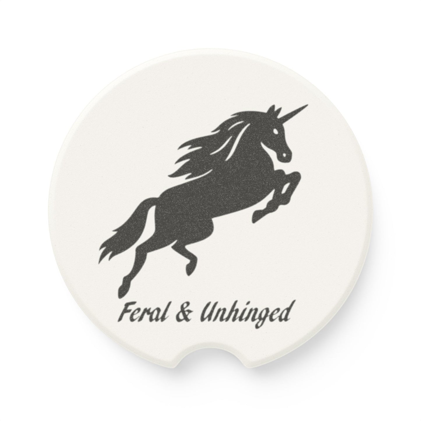 Feral & Unhinged Soapstone Car Coaster