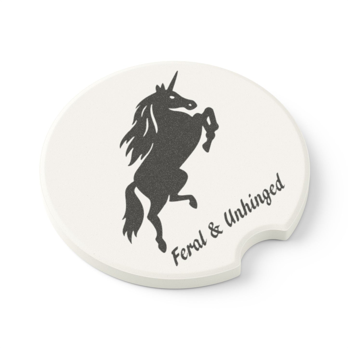 Feral & Unhinged Soapstone Car Coaster
