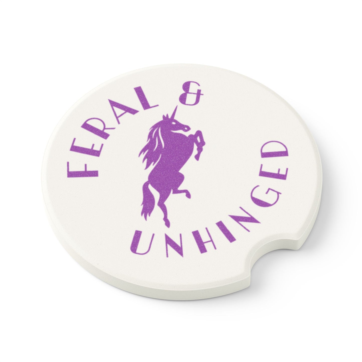 Feral & Unhinged Soapstone Car Coaster