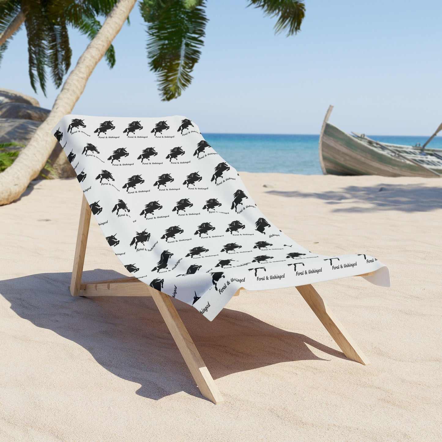 Feral and Unhinged Beach Towel