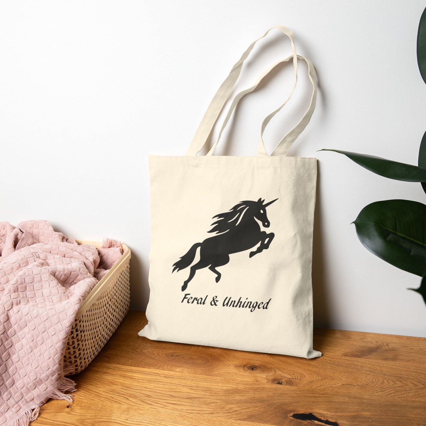 Feral and Unhinged Canvas Tote Bag