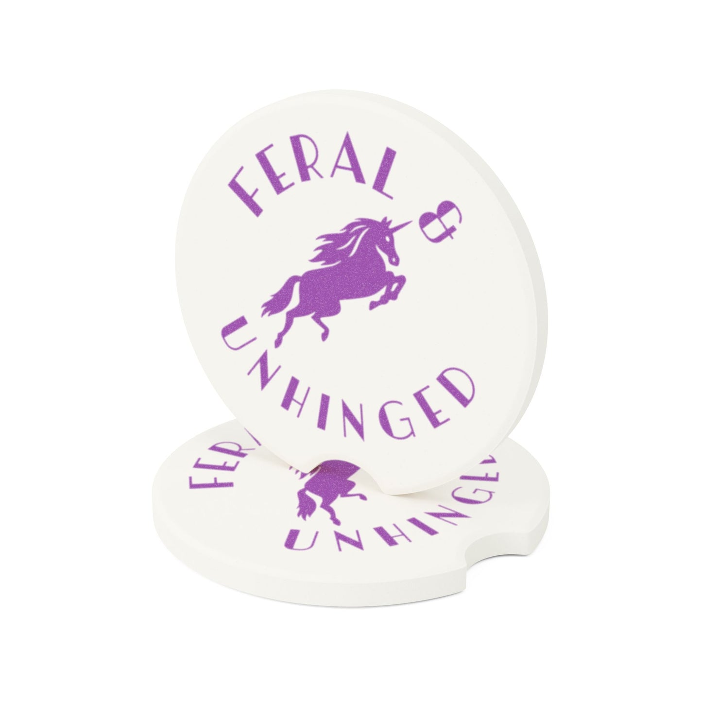 Feral & Unhinged Soapstone Car Coaster