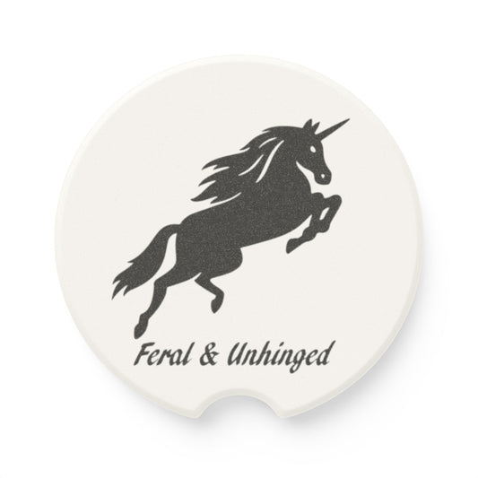 Feral & Unhinged Soapstone Car Coaster