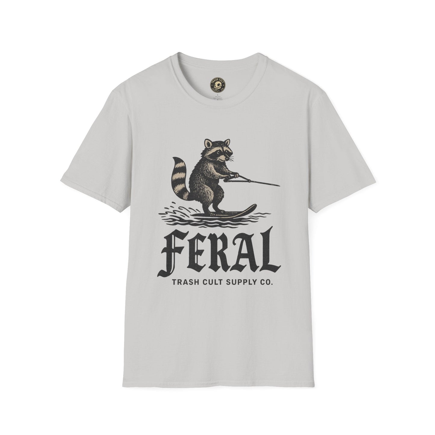 Feral Water Skiing Raccoon Vintage Shirt – Trash Cult Supply Co. | Gildan 2000 Softstyle