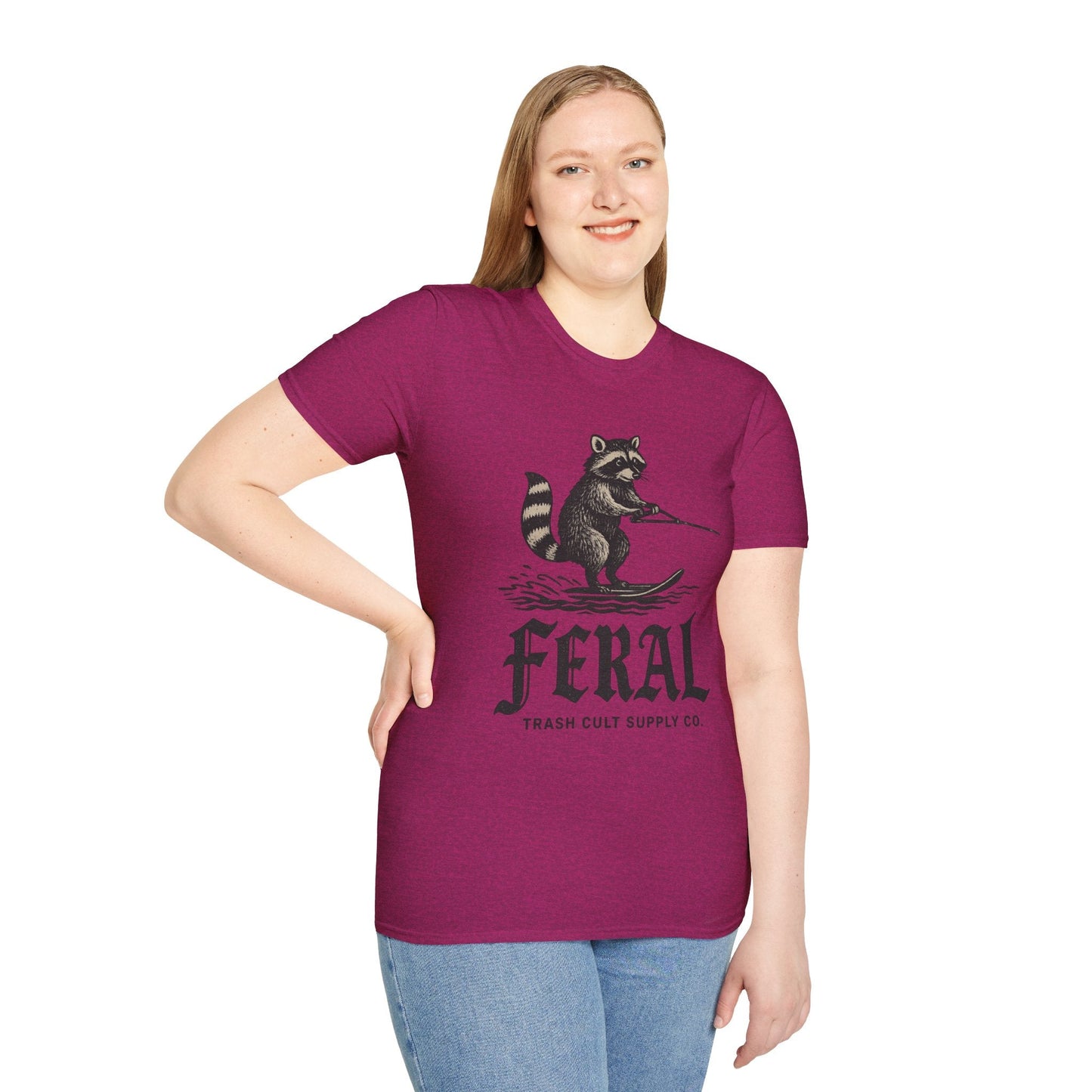 Feral Water Skiing Raccoon Vintage Shirt – Trash Cult Supply Co. | Gildan 2000 Softstyle