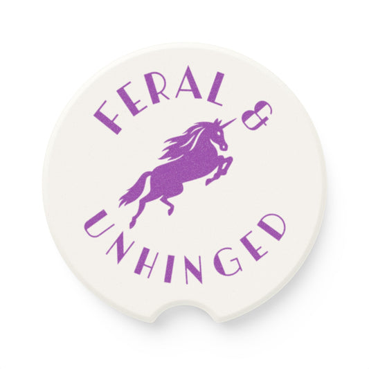 Feral & Unhinged Soapstone Car Coaster