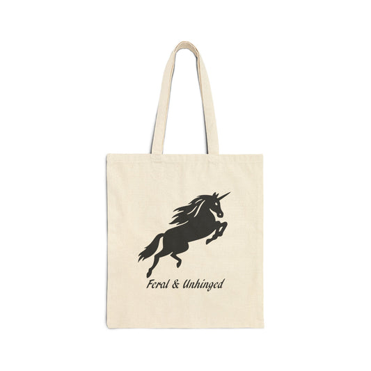 Feral and Unhinged Canvas Tote Bag