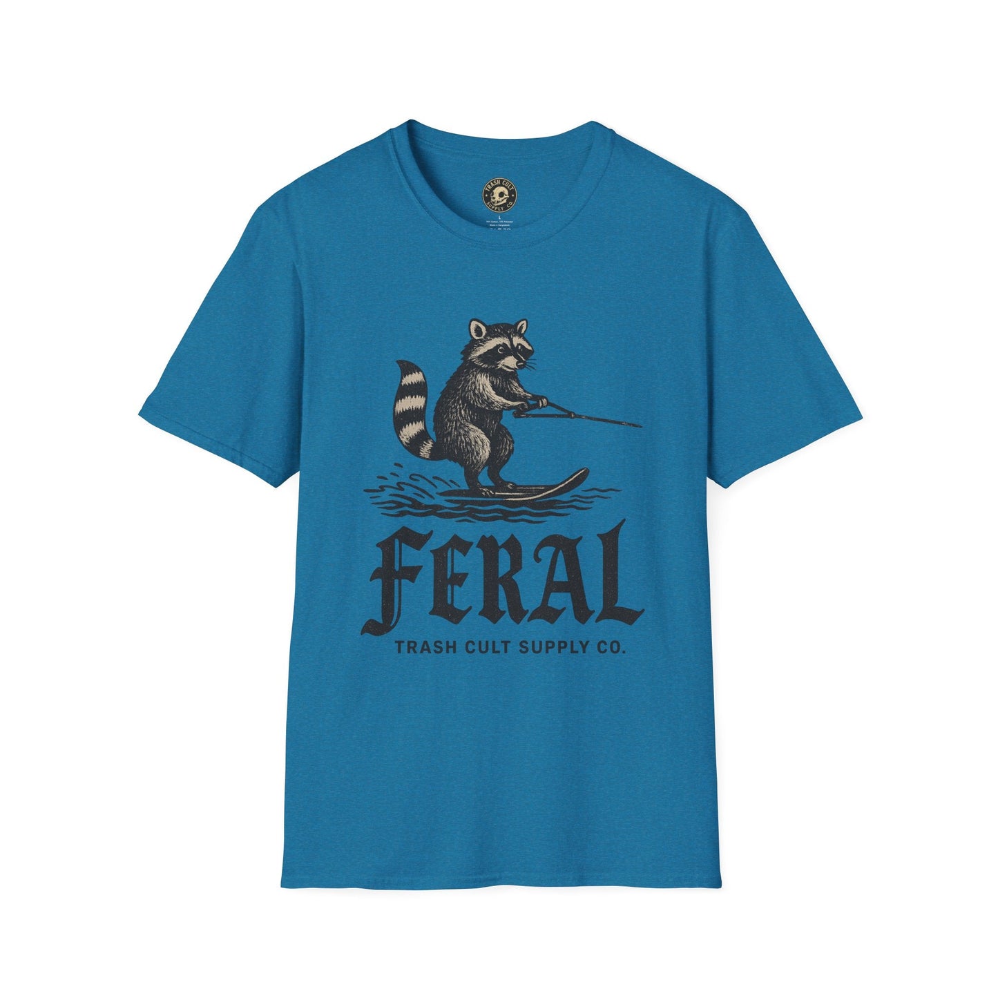 Feral Water Skiing Raccoon Vintage Shirt – Trash Cult Supply Co. | Gildan 2000 Softstyle