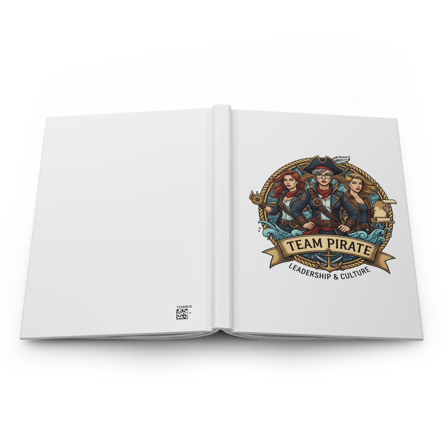 Team Pirate Hardcover Journal — "Team Pirate: Leadership & Culture" Matte Notebook for Women Leaders